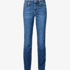 7 For All Mankind Kimmie Straight-leg Mid-rise Stretch-denim Jeans