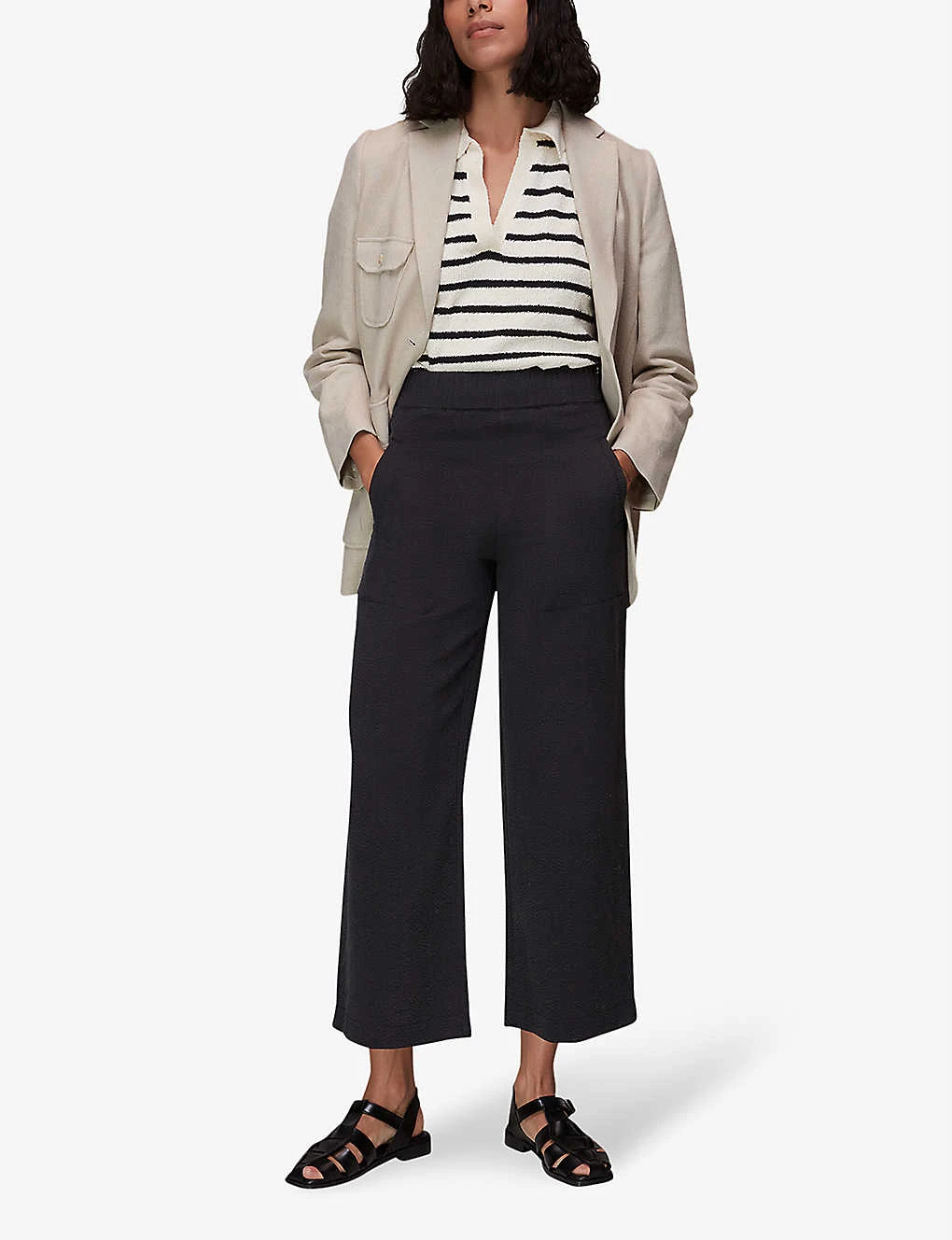 Whistles Jade Straight-leg Mid-rise Woven Trousers - Image 2