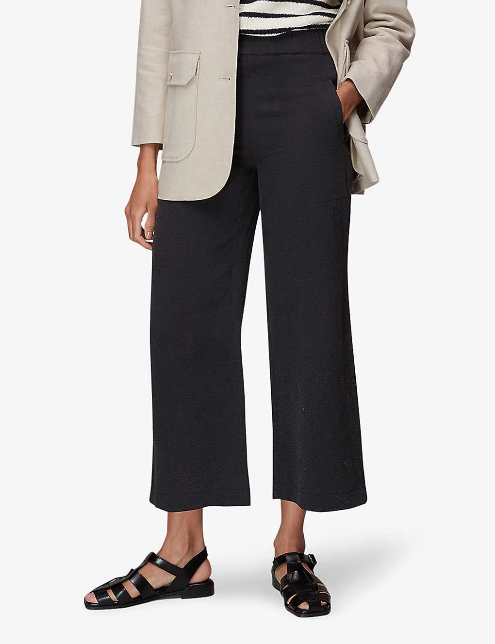 Whistles Jade Straight-leg Mid-rise Woven Trousers - Image 3