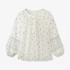 Floral-print Smocked Woven Blouse