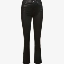 Paige Cindy Straight-leg High-rise Rayon-blend Jeans