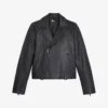 THE KOOPLES Notched-collar Leather Biker Jacket