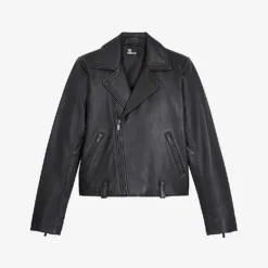 THE KOOPLES Notched-collar Leather Biker Jacket