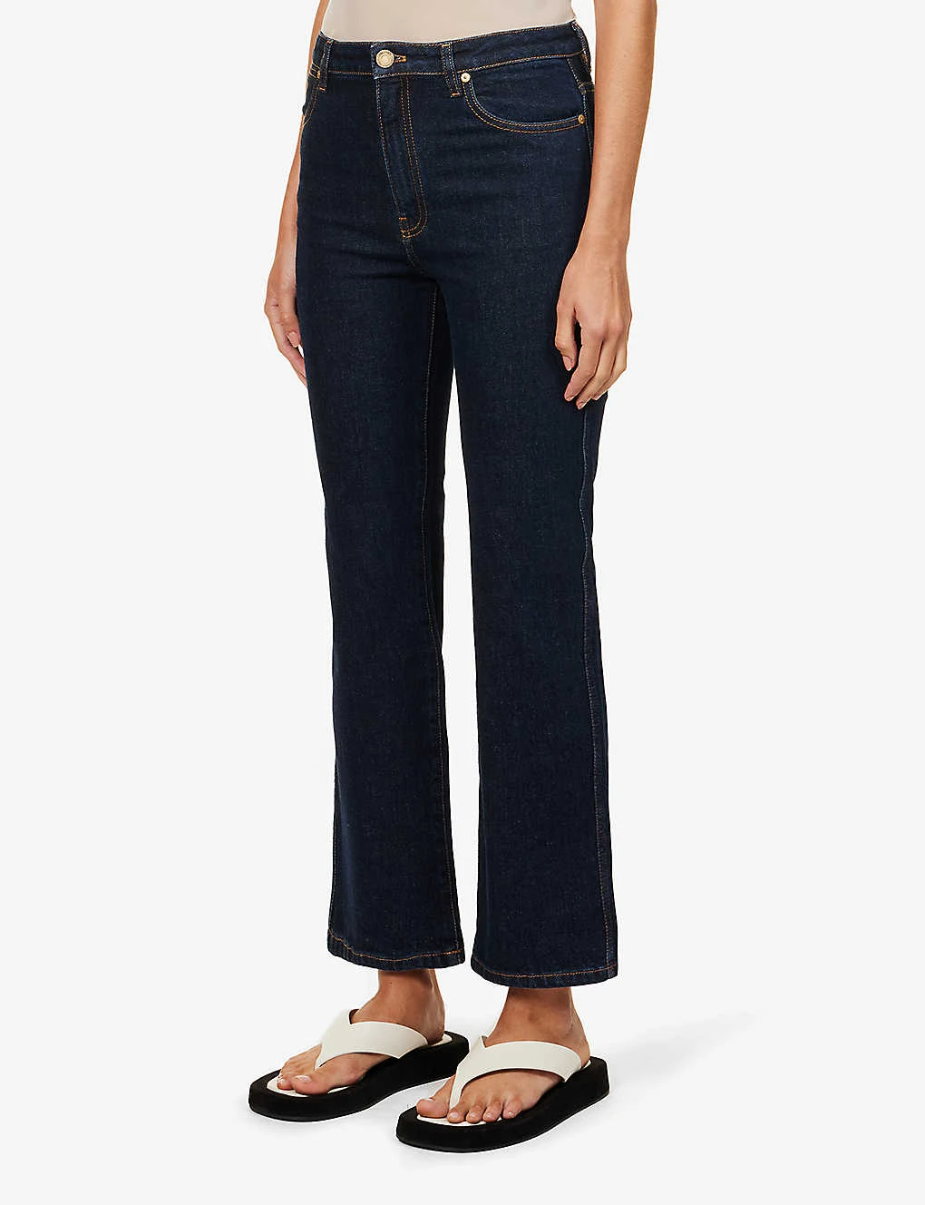 Joseph Duke Flared Cropped Stretch-cotton Jeans - Image 3