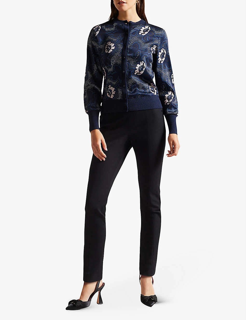 Ted Baker Ryviad Graphic Print Woven Cardigan - Image 2