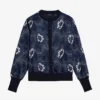 Ted Baker Ryviad Graphic Print Woven Cardigan