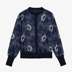 Ted Baker Ryviad Graphic Print Woven Cardigan