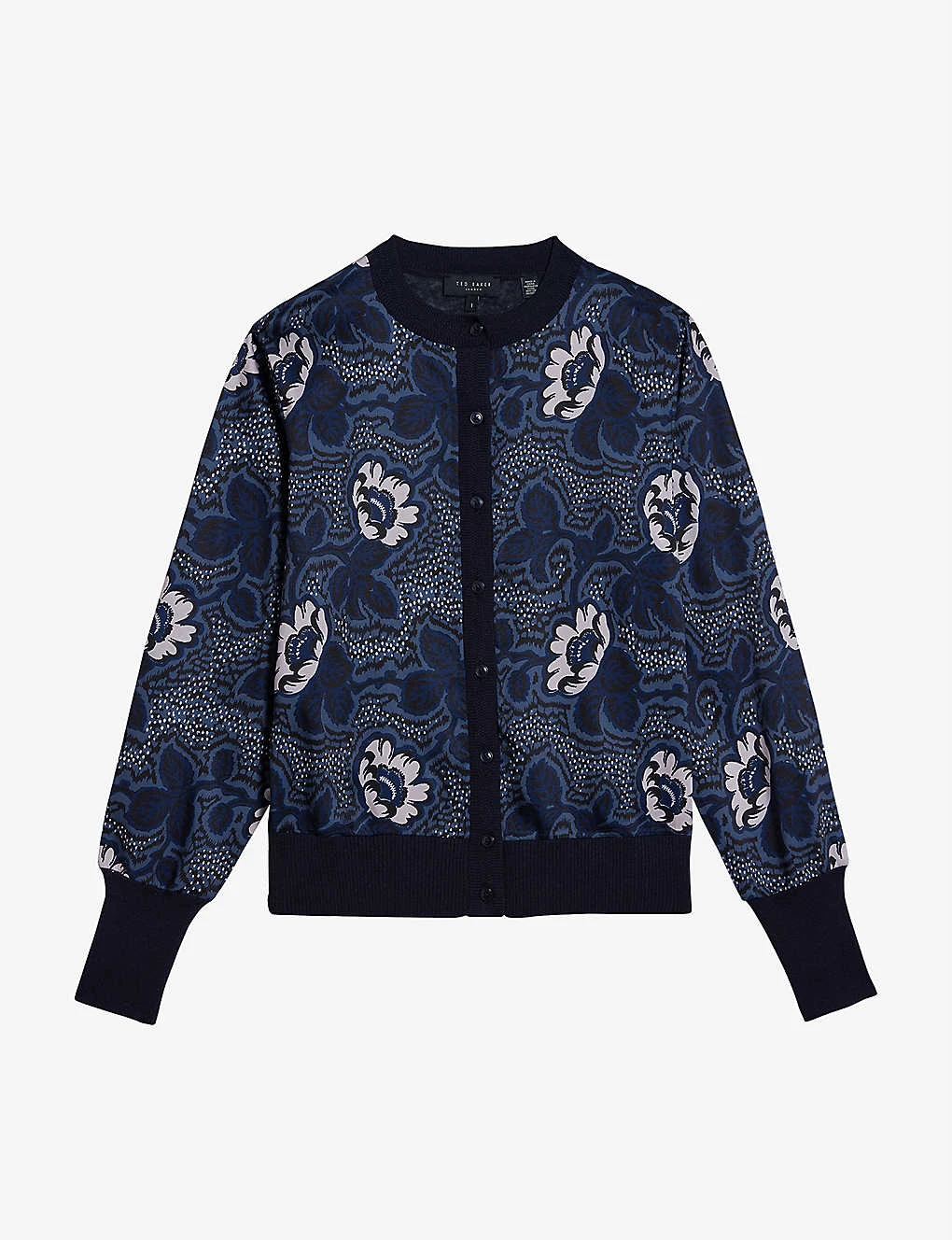 Ted Baker Ryviad Graphic Print Woven Cardigan