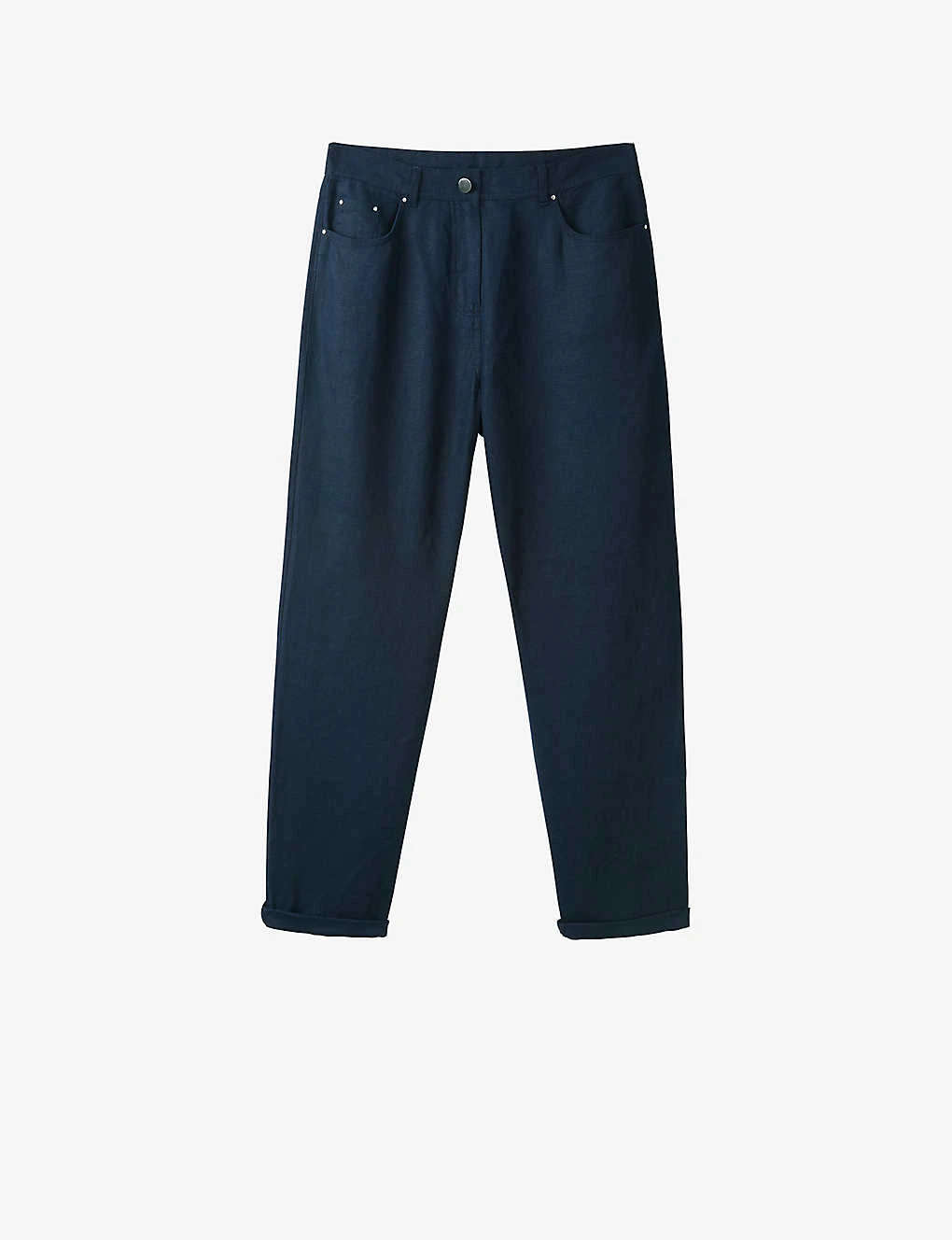 Brompton Slim-fit Mid-rise Linen Trousers