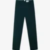 Mid-rise Slim-fit Tapered-leg Organic-cotton Trousers