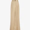 AllSaints Petra High-rise Wide-leg Linen-blend Trousers