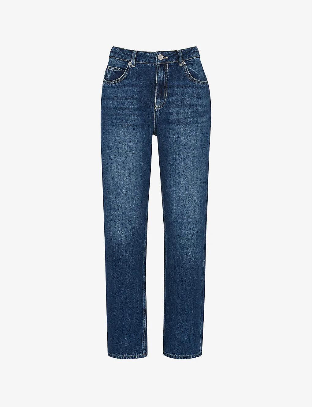 Whistles Straight-leg Low-rise Faded Jeans