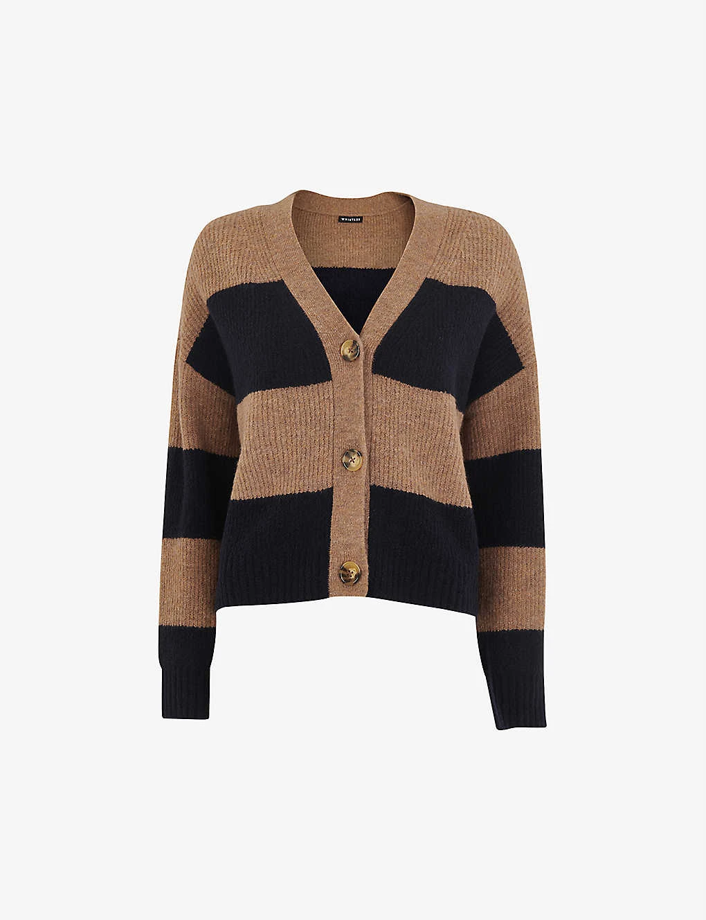 Whistles Stripe-print Stretch-knit Jumper