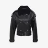 Ikks Contrast-collar Leather Jacket