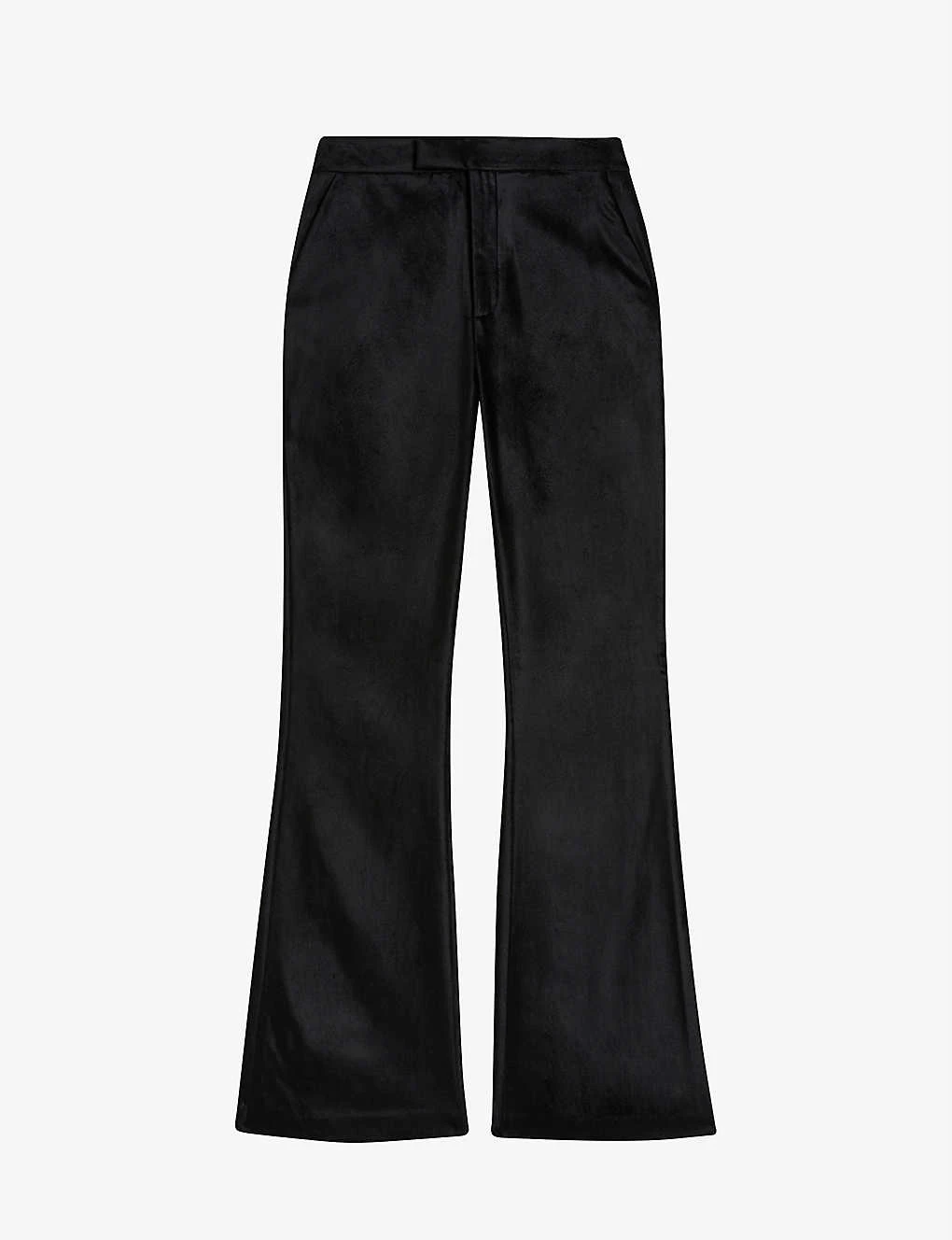 Ted Baker Demyat Flared High-rise Stretch-velvet Trousers