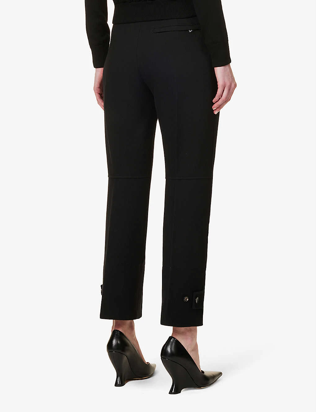 Bottega Veneta Pressed-crease Wide-leg High-rise Woven Trousers - Image 4
