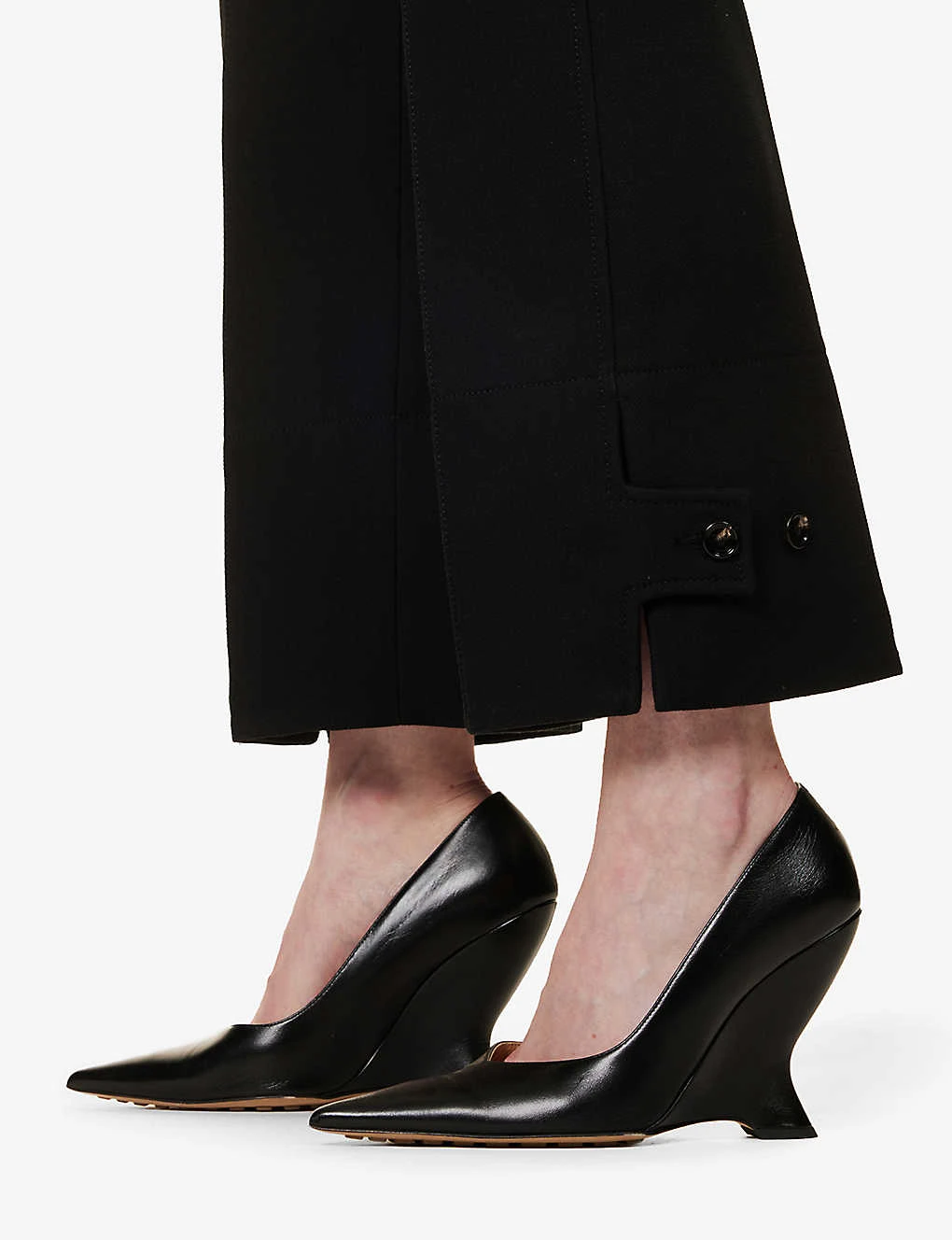 Bottega Veneta Pressed-crease Wide-leg High-rise Woven Trousers - Image 5