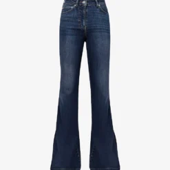 Reiss Beau Skinny Flared High-rise Stretch-denim Jeans