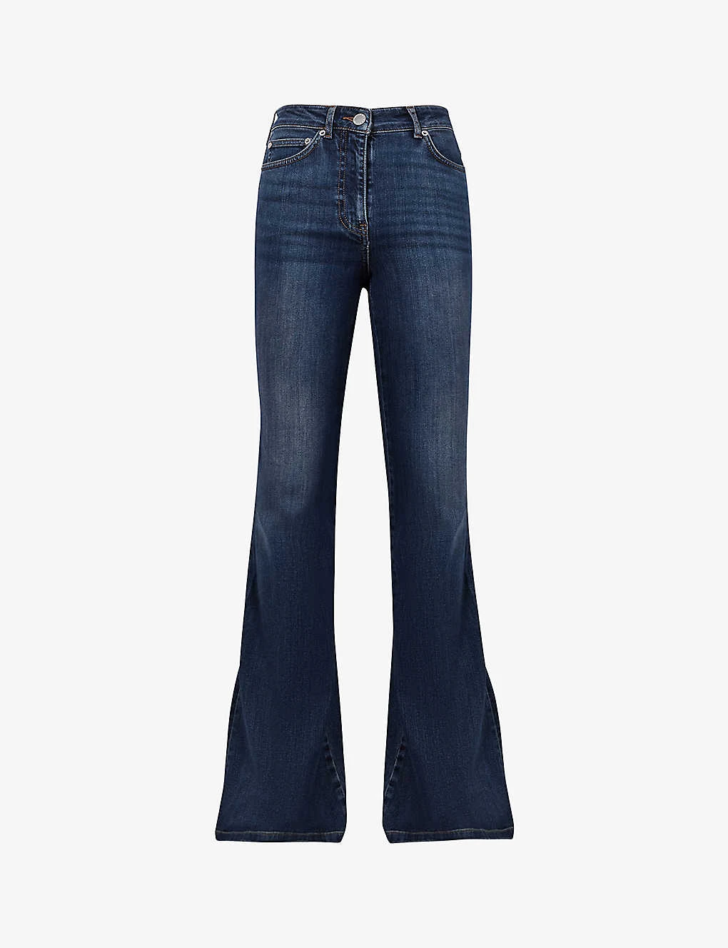Reiss Beau Skinny Flared High-rise Stretch-denim Jeans