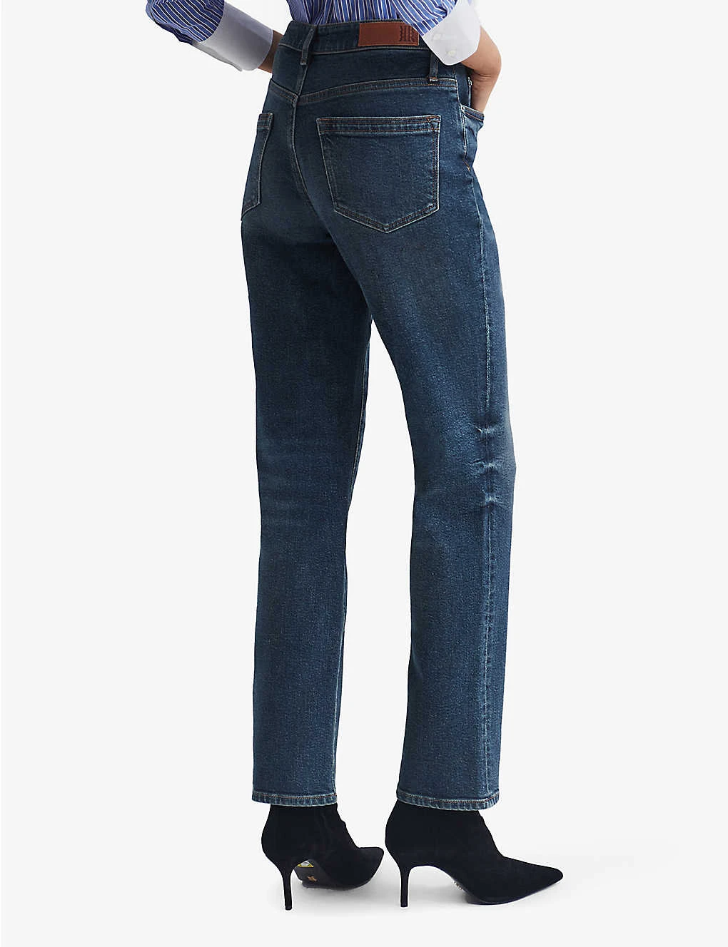 Reiss Phillipa Straight-leg High-rise Stretch-denim Jeans - Image 4