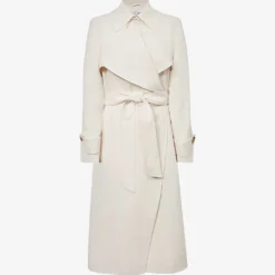 Reiss Eden Oversized Frill-lapel Woven Trench Coat