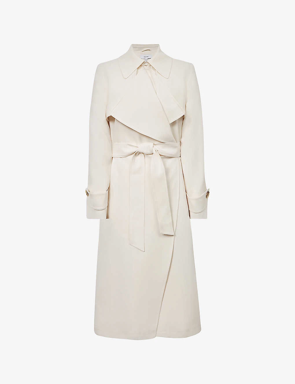 Reiss Eden Oversized Frill-lapel Woven Trench Coat