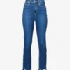 Paige Cindy Straight-leg High-rise Stretch-cotton Blend Denim Jeans