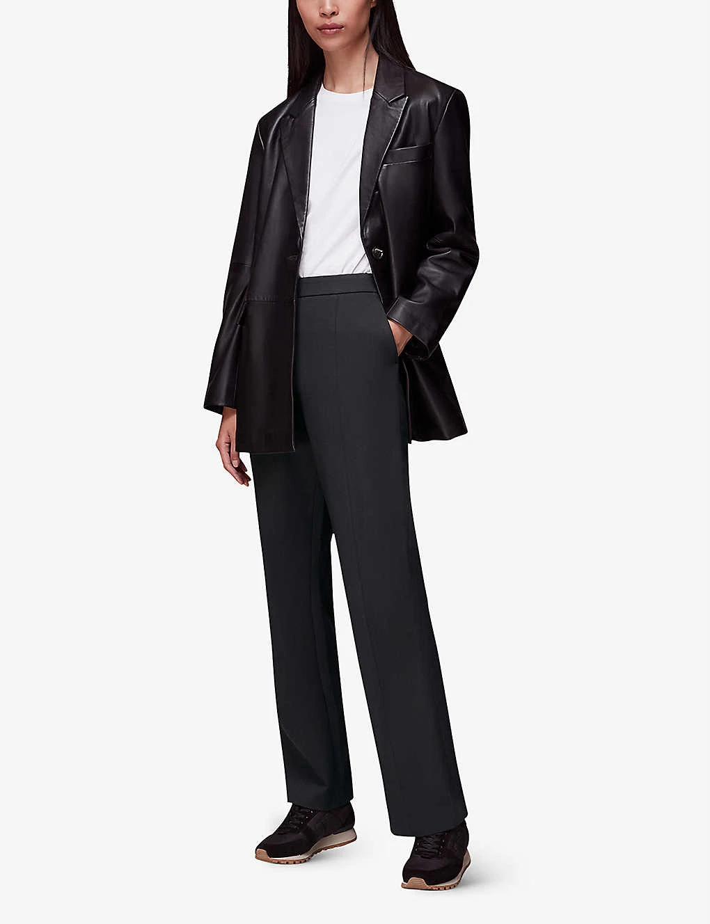 Whistles Slim-leg Ponte Woven Trousers - Image 2