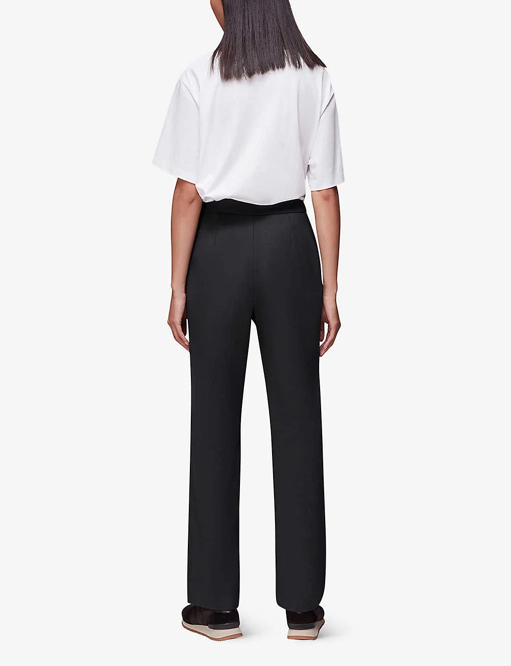 Whistles Slim-leg Ponte Woven Trousers - Image 4