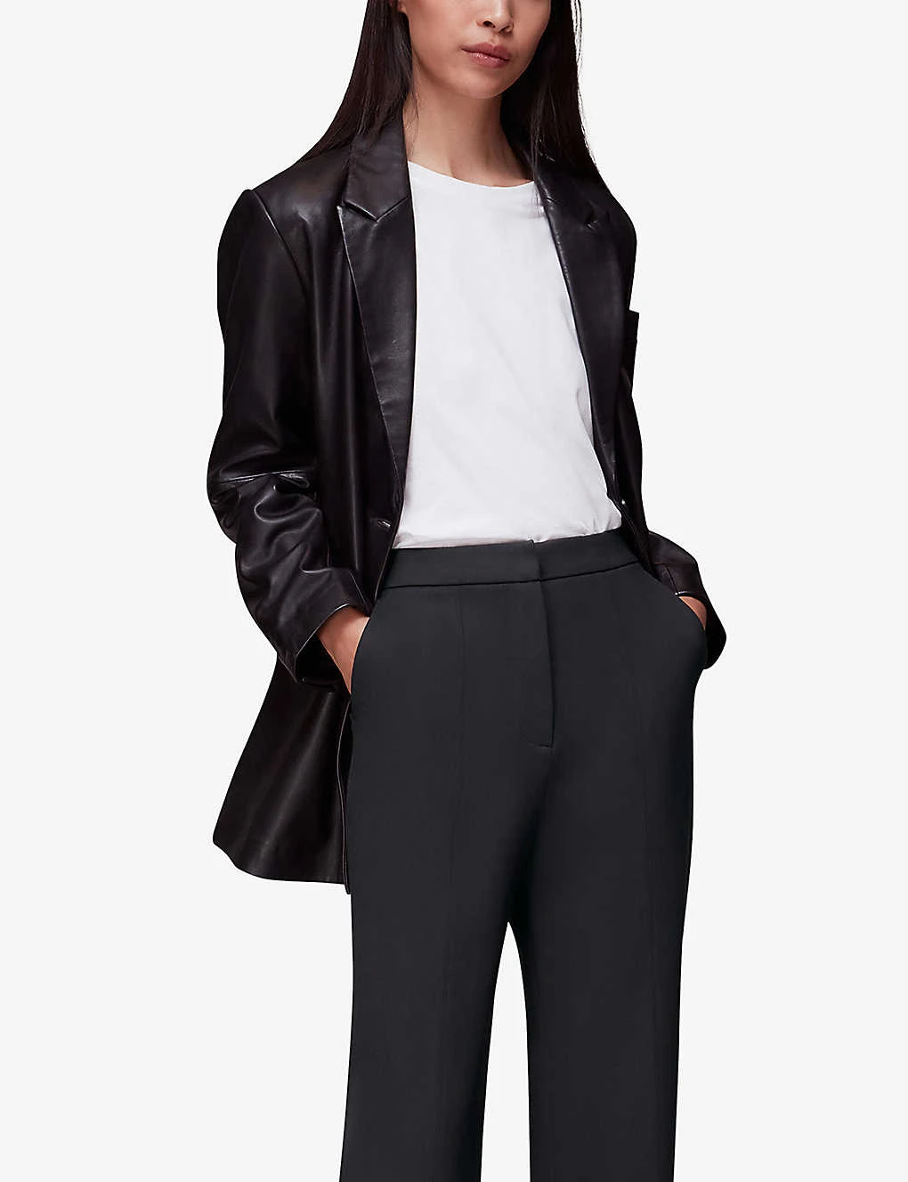 Whistles Slim-leg Ponte Woven Trousers - Image 5