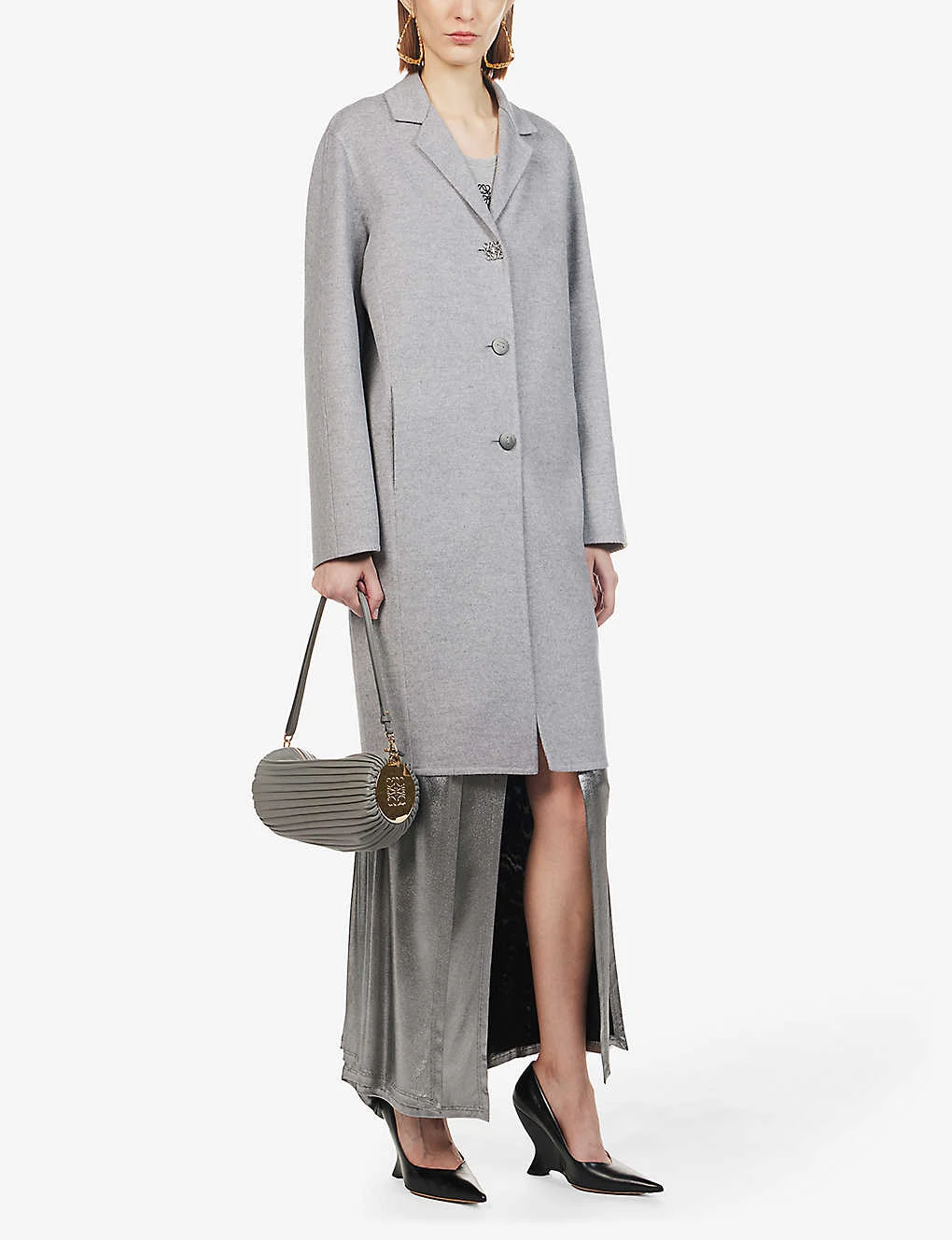 Loewe Anagram Logo-button Wool-blend Coat - Image 2