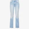 MOTHER The Weekender Frayed-hem High-rise Stretch-denim Jeans