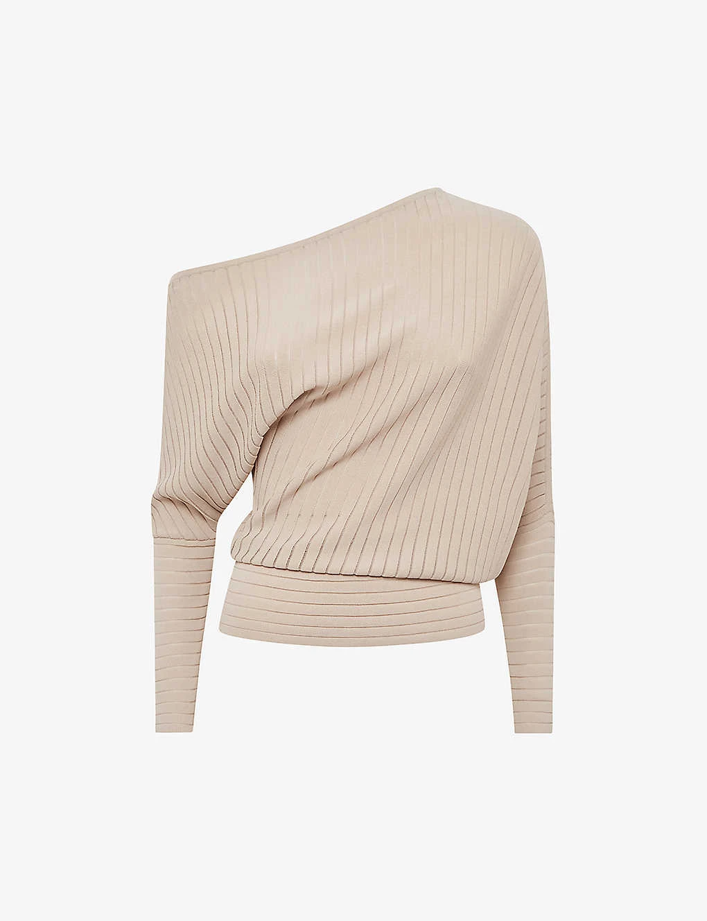 Reiss Sage Off-shoulder Woven Jumper
