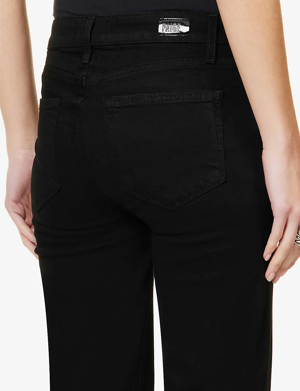 Paige Brand-patch Flared-leg High-rise Rayon-blend Jeans - Image 6