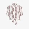 AllSaints Leni Leticia Geometric-print EcoVero™ Viscose Shirt