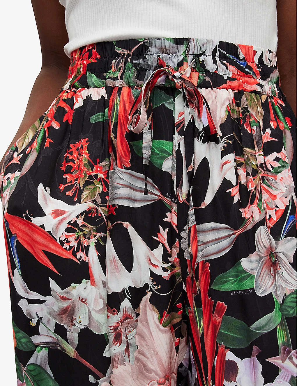 AllSaints Tyler Leondra Floral-print Wide-leg Woven Trousers - Image 5