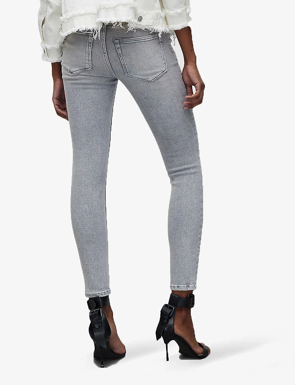 AllSaints Dax Washed Slim-leg Mid-rise Stretch-denim Jeans - Image 4