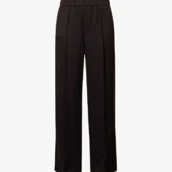 Jil Sander Elasticated-waist Pressed-crease Mid-rise Wide-leg Woven Trousers