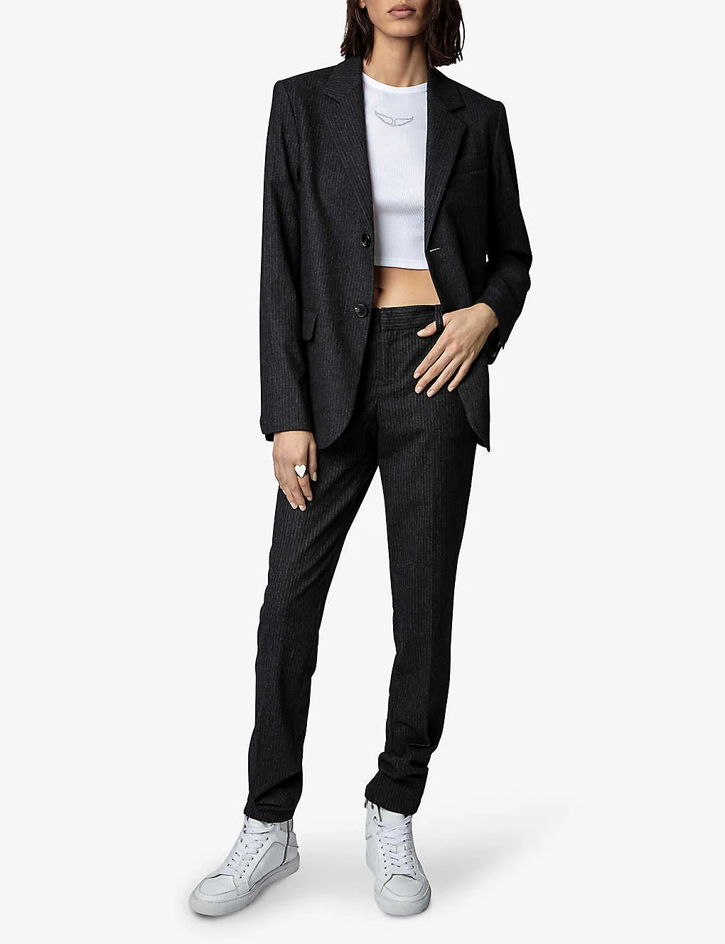 Zadig & Voltaire Prune Tapered Mid-rise Woven Trousers - Image 2