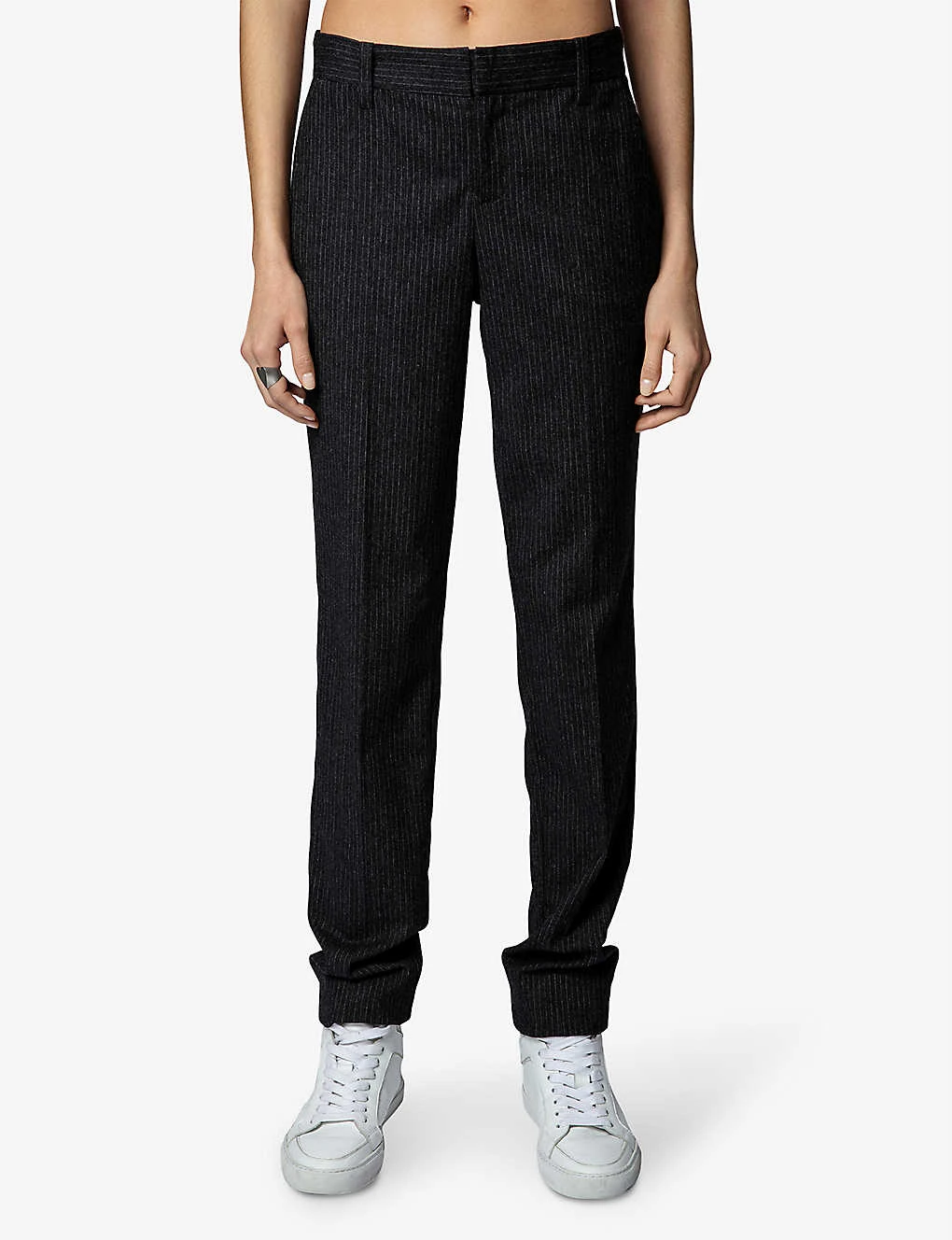 Zadig & Voltaire Prune Tapered Mid-rise Woven Trousers - Image 3