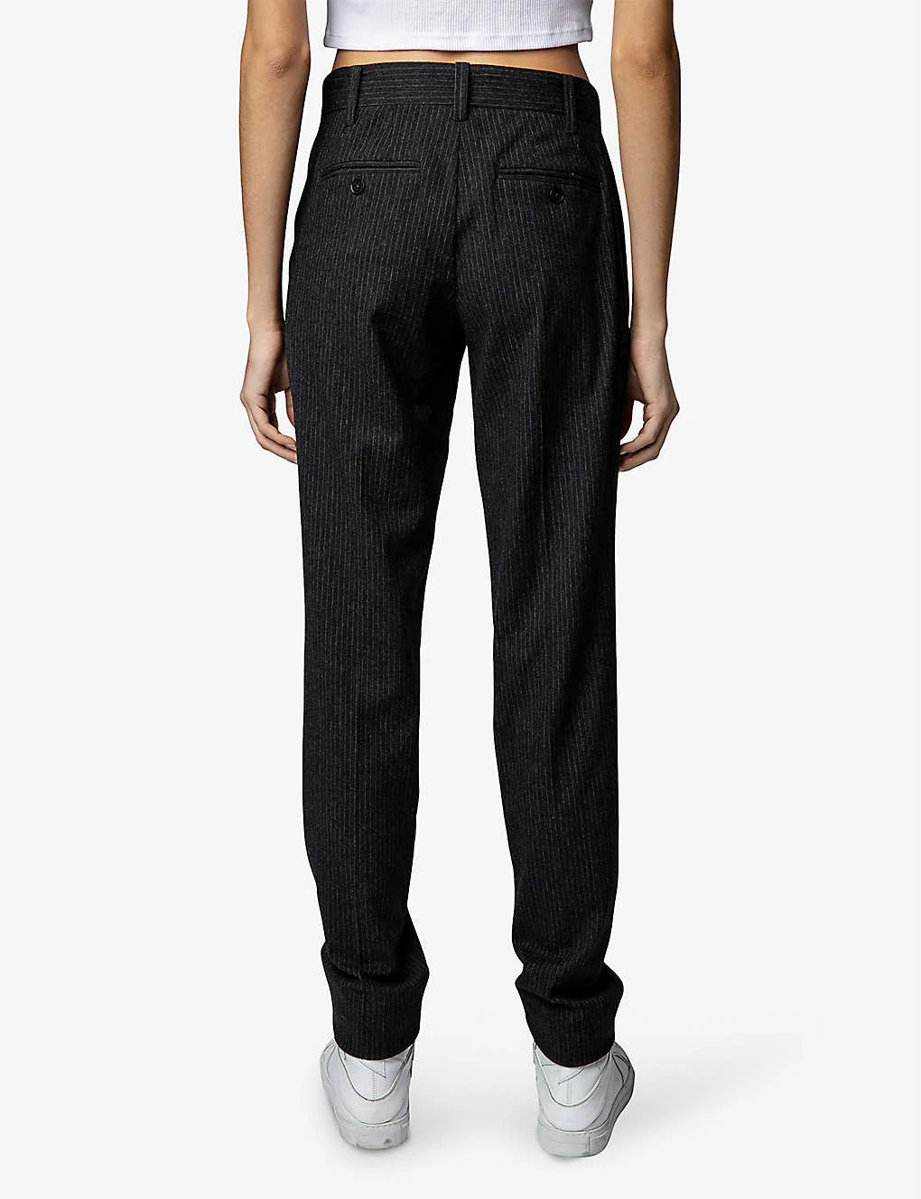Zadig & Voltaire Prune Tapered Mid-rise Woven Trousers - Image 4
