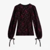 Ted Baker Floral-print Woven Peplum Top