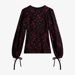 Ted Baker Floral-print Woven Peplum Top