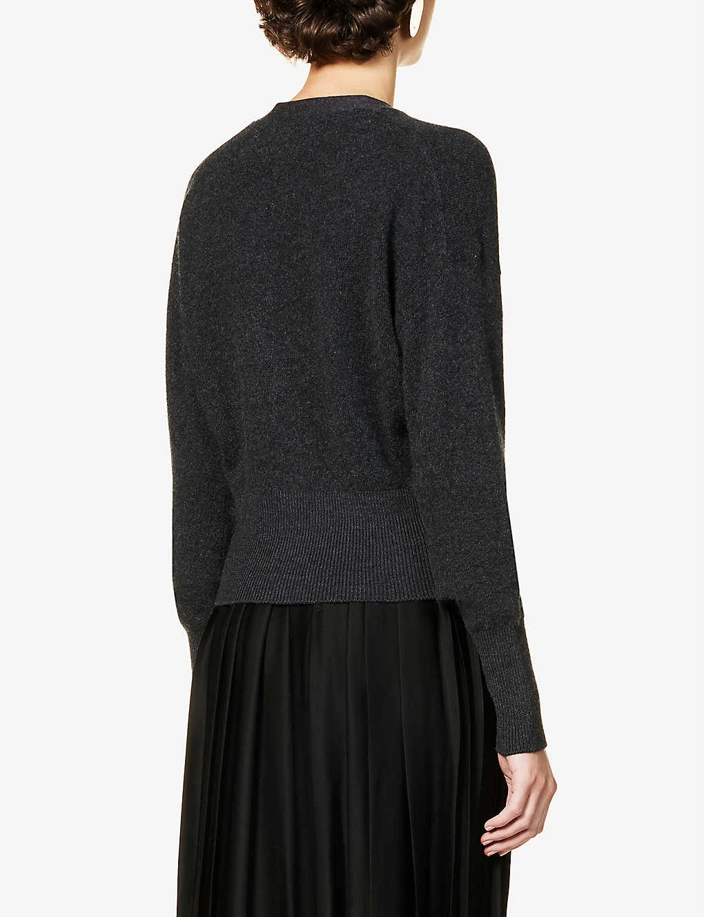 Joseph V-neck Brushed Wool-cashmere Blend Knitted Cardigan - Image 4