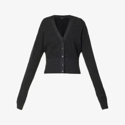 Joseph V-neck Brushed Wool-cashmere Blend Knitted Cardigan