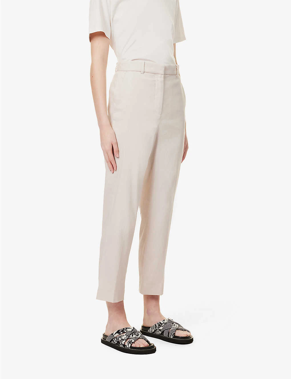 Joseph Trina Straight-leg Mid-rise Linen-blend Trousers - Image 3