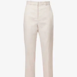 Joseph Trina Straight-leg Mid-rise Linen-blend Trousers