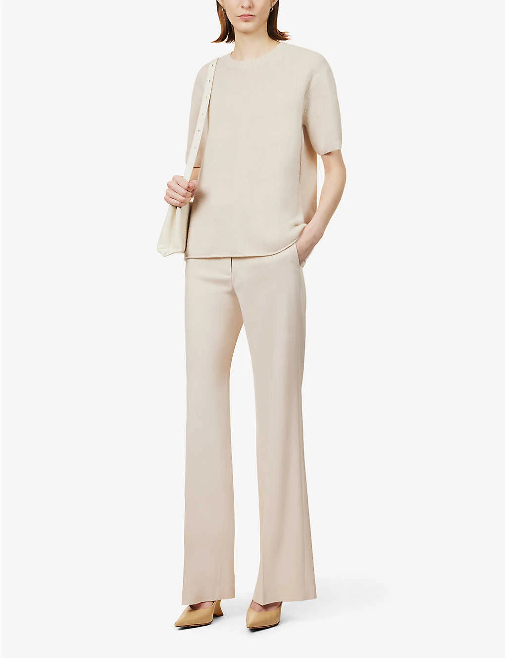 Joseph Short-sleeved Brushed Cashmere Jumper - Image 2