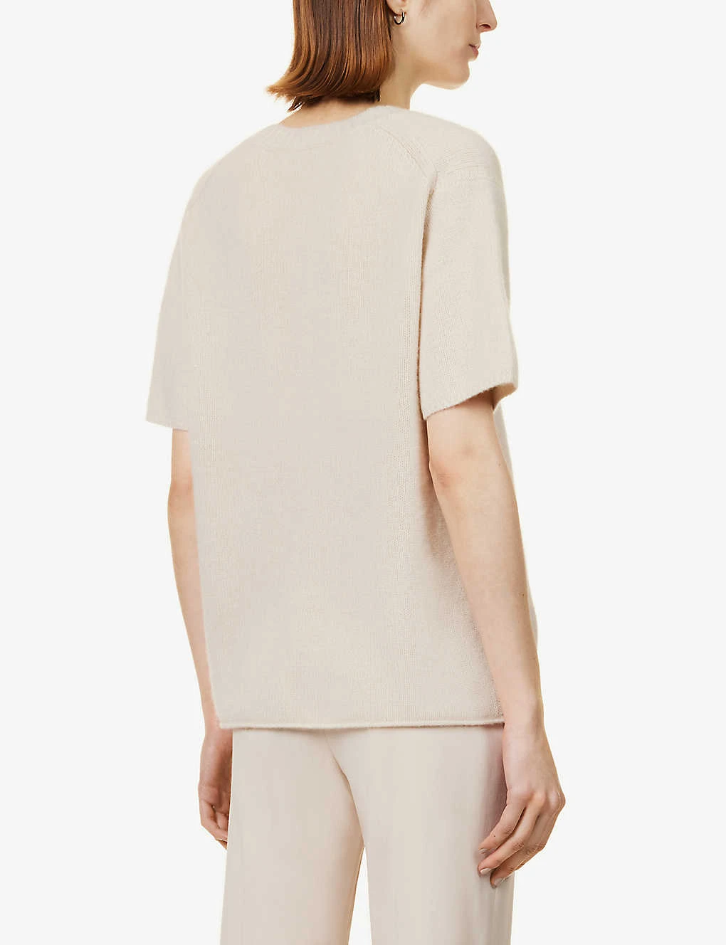 Joseph Short-sleeved Brushed Cashmere Jumper - Image 4