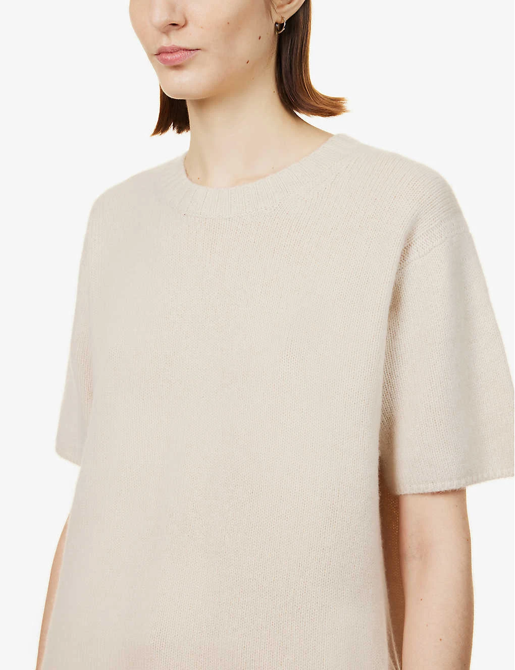 Joseph Short-sleeved Brushed Cashmere Jumper - Image 5